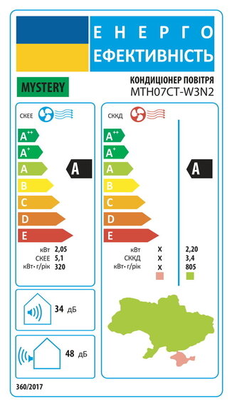 Кондиціонер MYSTERY MTH18CT-W3N2 ELITE on/off №6